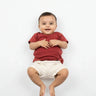 Crew Neck T-Shirt | 0-4 Yrs | For Both Girls & Boys | Brick Red - Avaiya Store