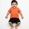 Crew Neck T-Shirt | 0-4 Yrs | For Both Girls & Boys | Orange - Avaiya Store
