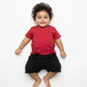 Crew Neck T-Shirt | 0-4 Yrs | For Both Girls & Boys | Red - Avaiya Store