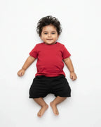 Crew Neck T-Shirt | 0-4 Yrs | For Both Girls & Boys | Red - Avaiya Store
