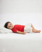 Crew Neck T-Shirt | 0-4 Yrs | For Both Girls & Boys | Red - Avaiya Store