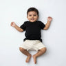 Crew Neck T-Shirt | 0-4 Yrs | For Both Girls & Boys | Black - Avaiya Store
