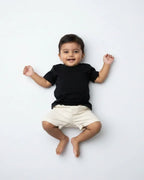 Crew Neck T-Shirt | 0-4 Yrs | For Both Girls & Boys | Black - Avaiya Store