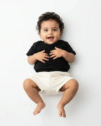Crew Neck T-Shirt | 0-4 Yrs | For Both Girls & Boys | Black - Avaiya Store