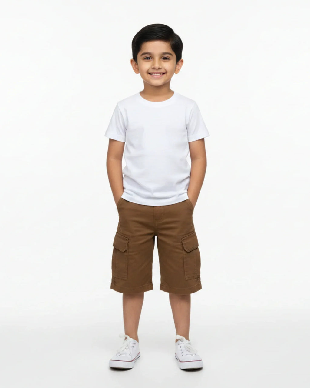 Crew Neck T-Shirt | 5-13 Yrs | For Both Girls & Boys | White - Avaiya Store