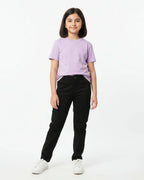 Crew Neck T-Shirt | 5-13 Yrs | For Both Girls & Boys | Lavender - Avaiya Store