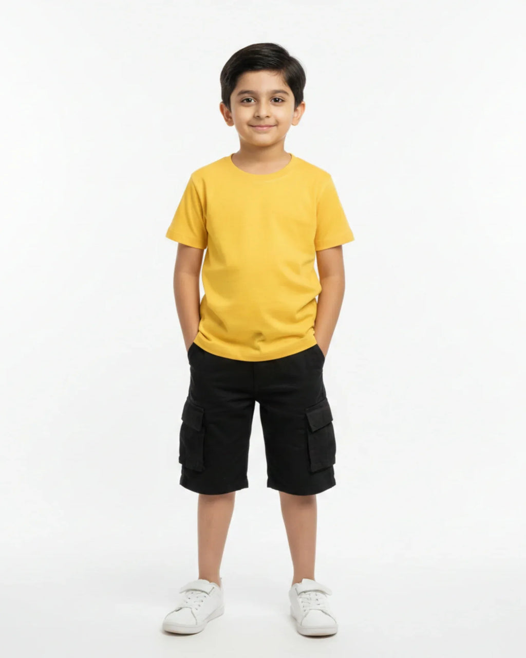 Crew Neck T-Shirt | 5-13 Yrs | For Both Girls & Boys | New Yellow - Avaiya Store