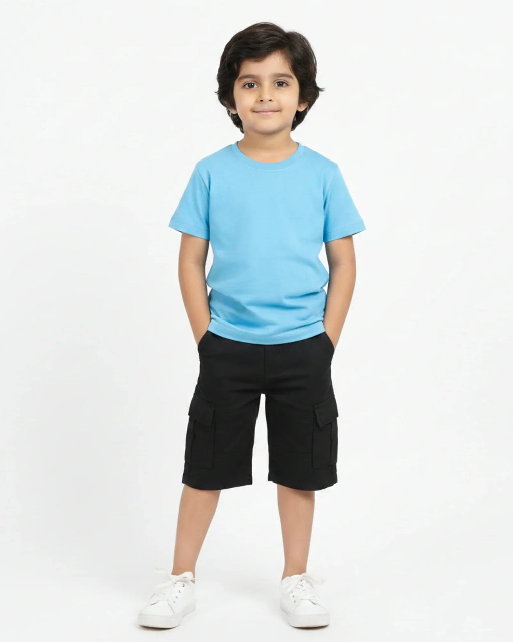 Crew Neck T-Shirt | 5-13 Yrs | For Both Girls & Boys | SkyBlue - Avaiya Store