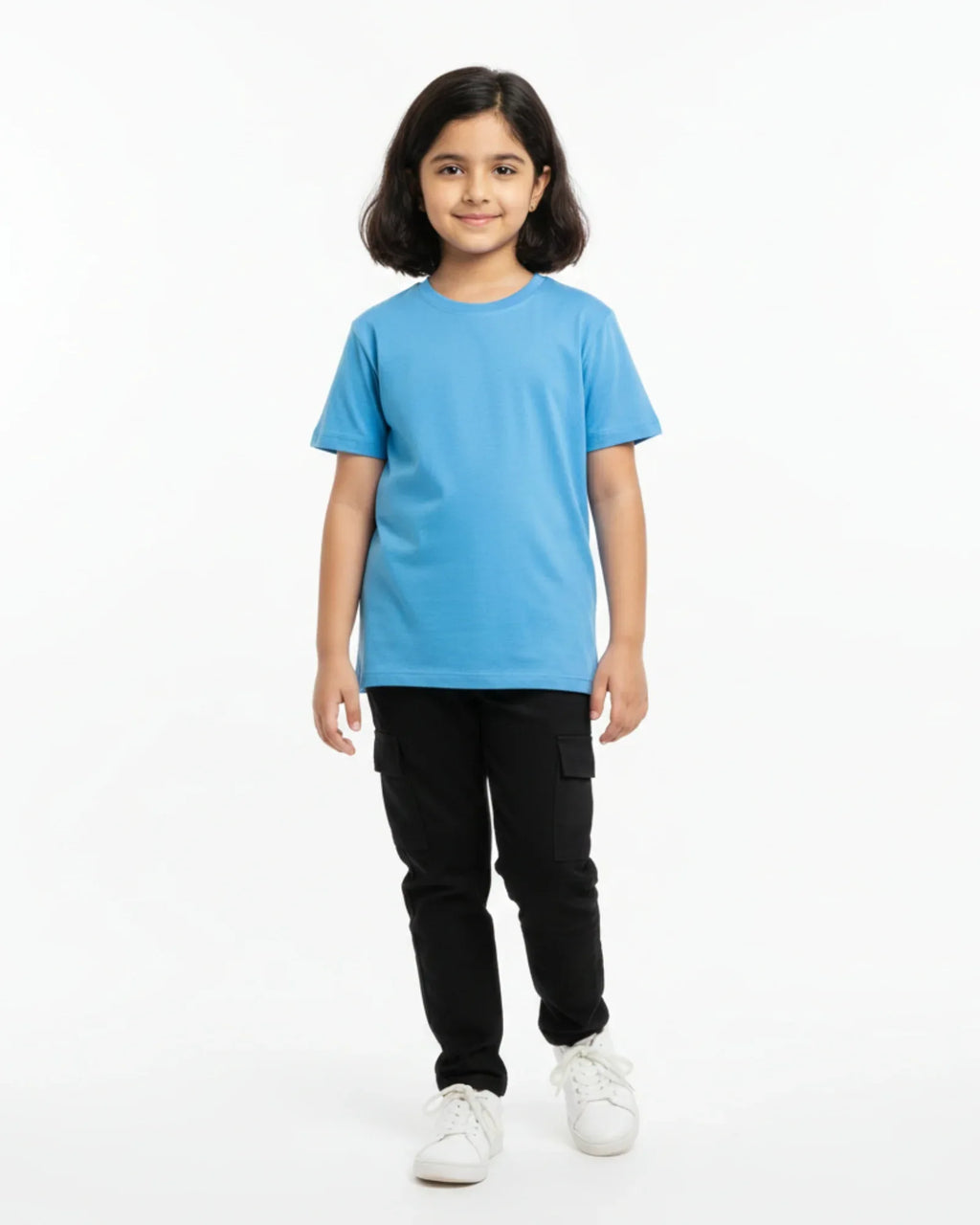 Crew Neck T-Shirt | 5-13 Yrs | For Both Girls & Boys | SkyBlue - Avaiya Store