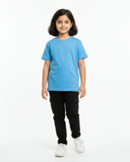 Crew Neck T-Shirt | 5-13 Yrs | For Both Girls & Boys | SkyBlue - Avaiya Store