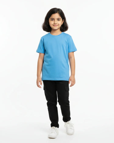 Crew Neck T-Shirt | 5-13 Yrs | For Both Girls & Boys | SkyBlue - Avaiya Store