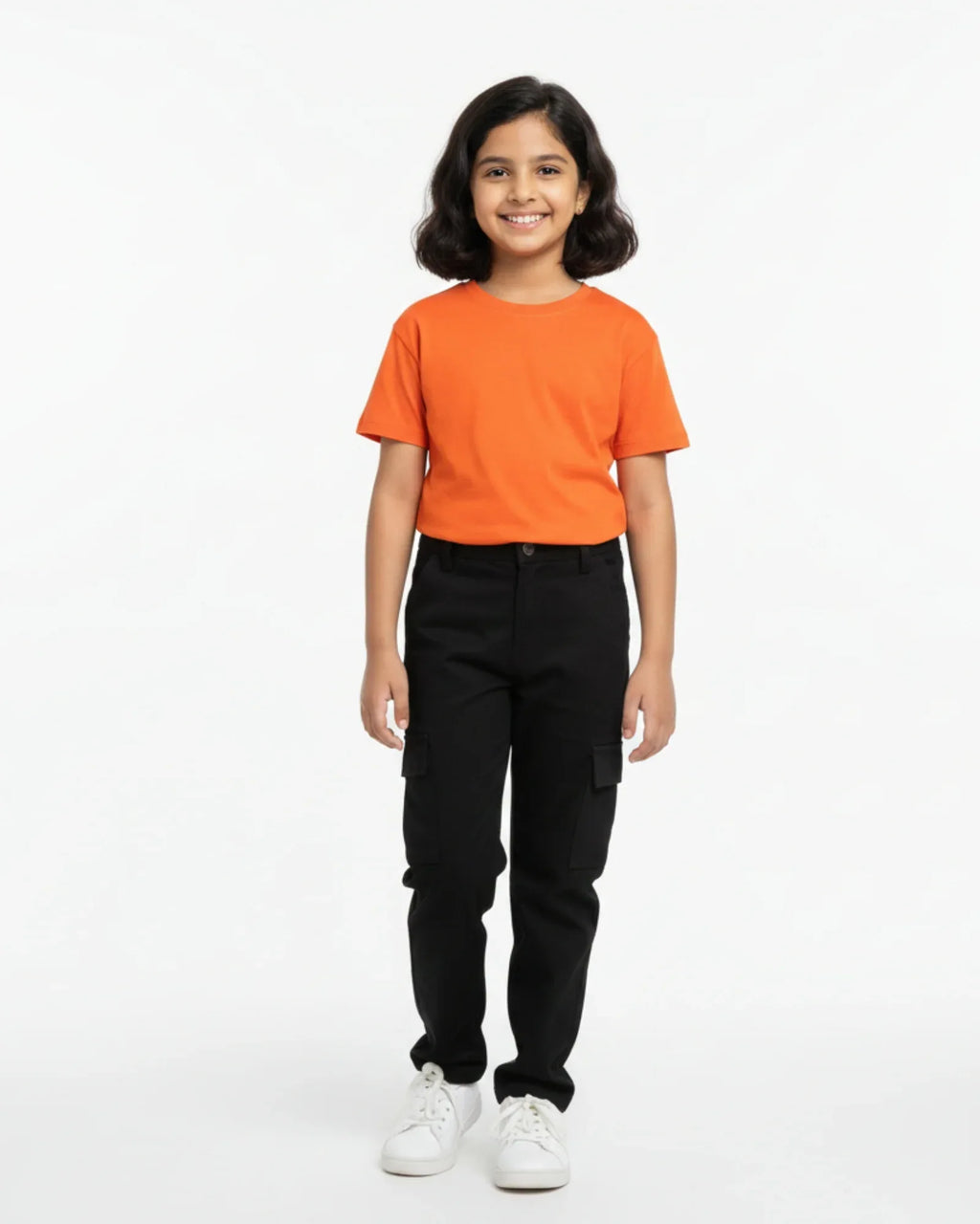 Crew Neck T-Shirt | 5-13 Yrs | For Both Girls & Boys | Orange - Avaiya Store