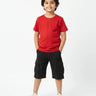 Crew Neck T-Shirt | 5-13 Yrs | For Both Girls & Boys | Red - Avaiya Store