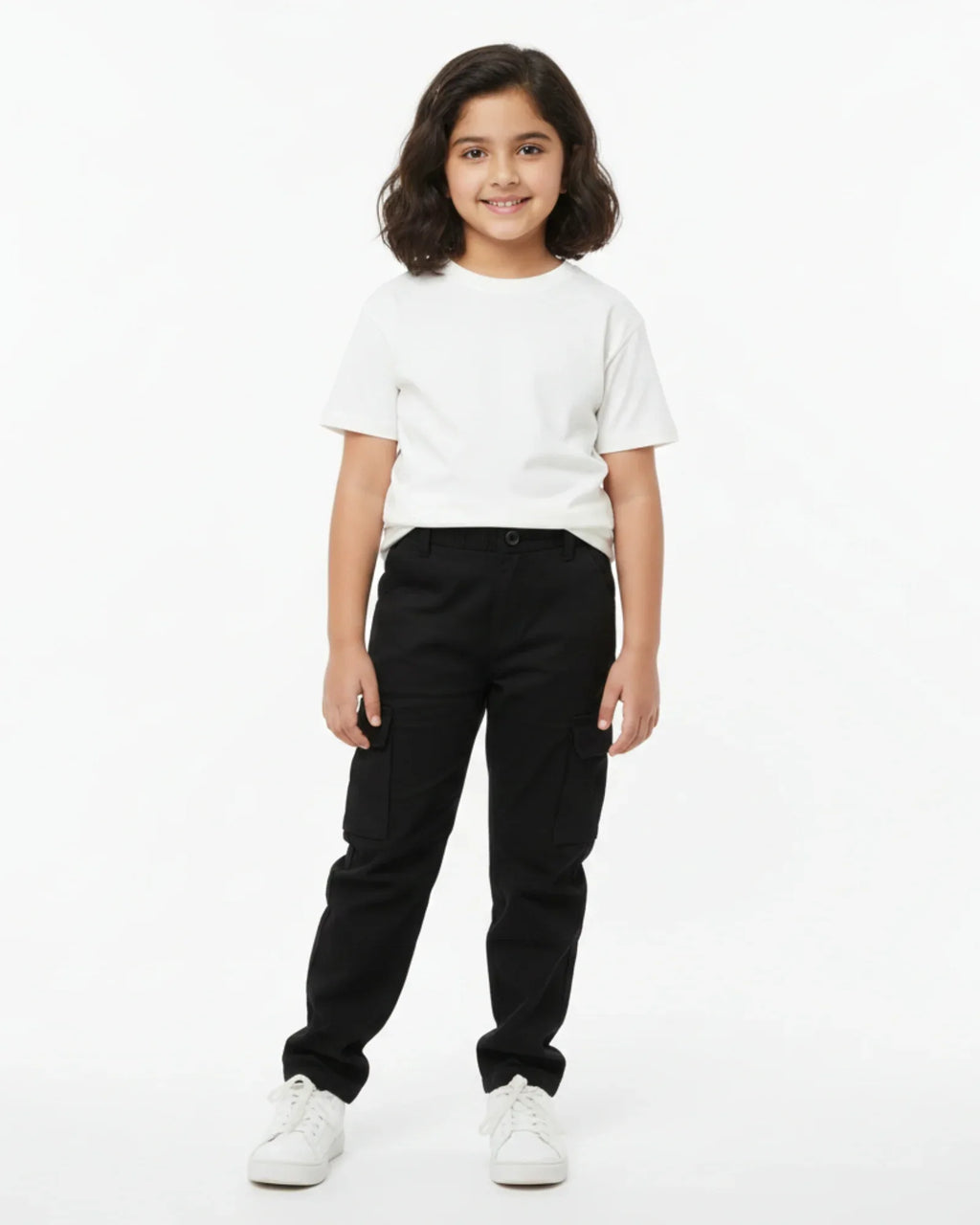 Crew Neck T-Shirt | 5-13 Yrs | For Both Girls & Boys | White - Avaiya Store
