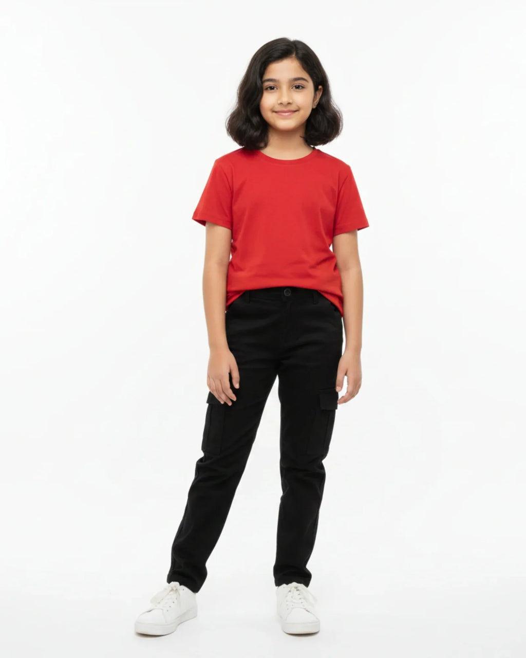Crew Neck T-Shirt | 5-13 Yrs | For Both Girls & Boys | Red - Avaiya Store