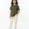 Crew Neck T-Shirt | 5-13 Yrs | For Both Girls & Boys | Olive Green - Avaiya Store