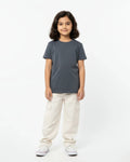 Crew Neck T-Shirt | 5-13 Yrs | For Both Girls & Boys | Steel Grey - Avaiya Store