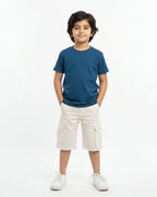 Crew Neck T-Shirt | 5-13 Yrs | For Both Girls & Boys | Petrol Blue - Avaiya Store