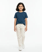 Crew Neck T-Shirt | 5-13 Yrs | For Both Girls & Boys | Petrol Blue - Avaiya Store