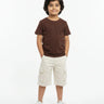 Crew Neck T-Shirt | 5-13 Yrs | For Both Girls & Boys | Coffee Brown - Avaiya Store