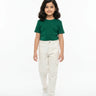 Crew Neck T-Shirt | 5-13 Yrs | For Both Girls & Boys | Bottle Green - Avaiya Store