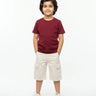Crew Neck T-Shirt | 5-13 Yrs | For Both Girls & Boys | Maroon - Avaiya Store