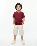 Crew Neck T-Shirt | 5-13 Yrs | For Both Girls & Boys | Maroon - Avaiya Store