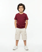 Crew Neck T-Shirt | 5-13 Yrs | For Both Girls & Boys | Maroon - Avaiya Store