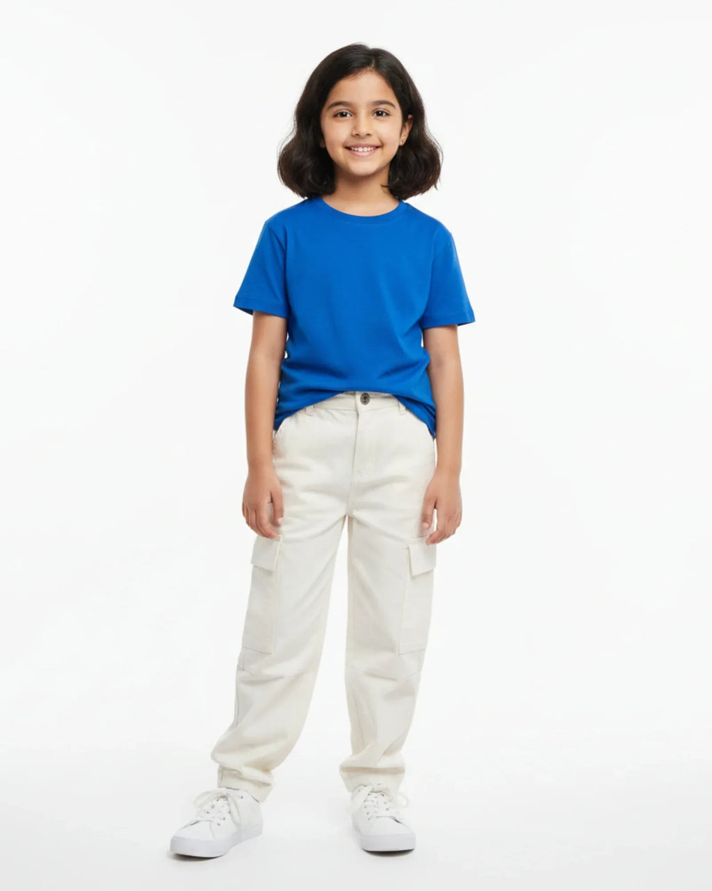 Crew Neck T-Shirt | 5-13 Yrs | For Both Girls & Boys | Royal Blue - Avaiya Store