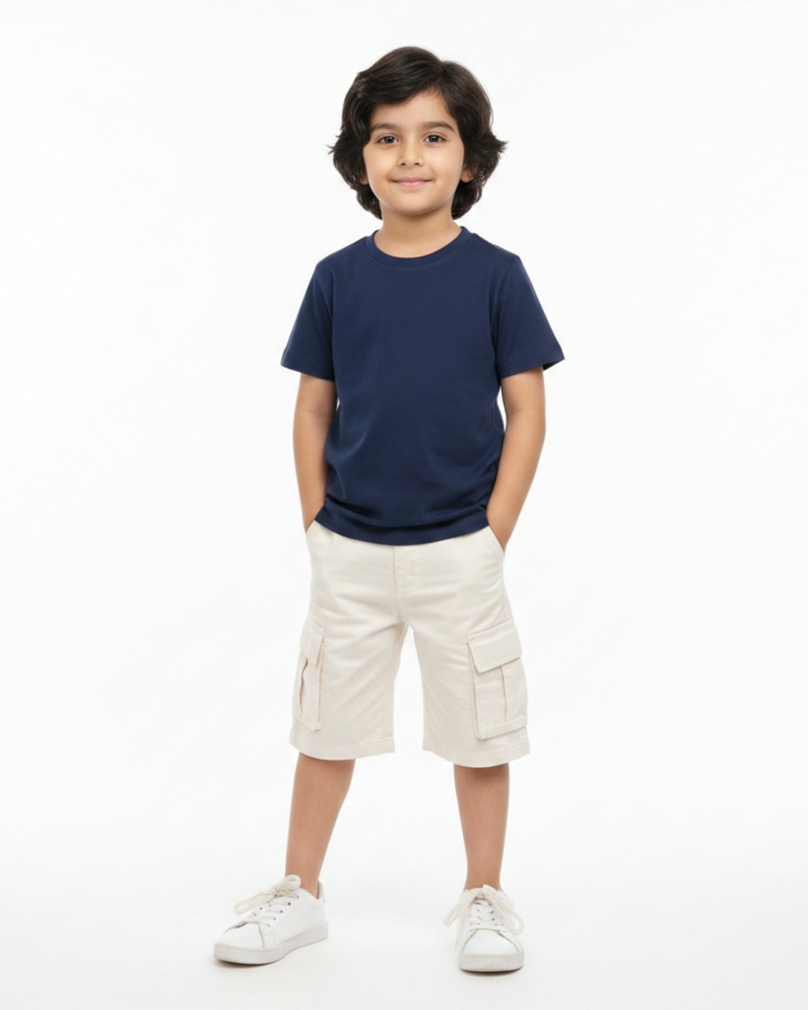 Crew Neck T-Shirt | 5-13 Yrs | For Both Girls & Boys | Navy Blue