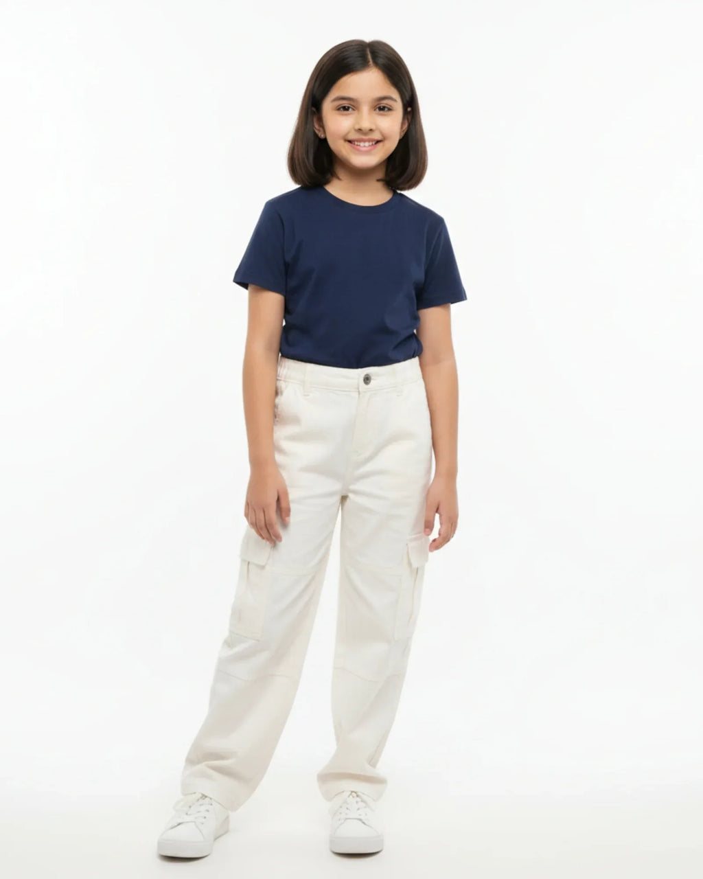 Crew Neck T-Shirt | 5-13 Yrs | For Both Girls & Boys | Navy Blue - Avaiya Store