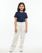 Crew Neck T-Shirt | 5-13 Yrs | For Both Girls & Boys | Navy Blue - Avaiya Store