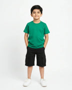 Crew Neck T-Shirt | 5-13 Yrs | For Both Girls & Boys | Flag Green - Avaiya Store