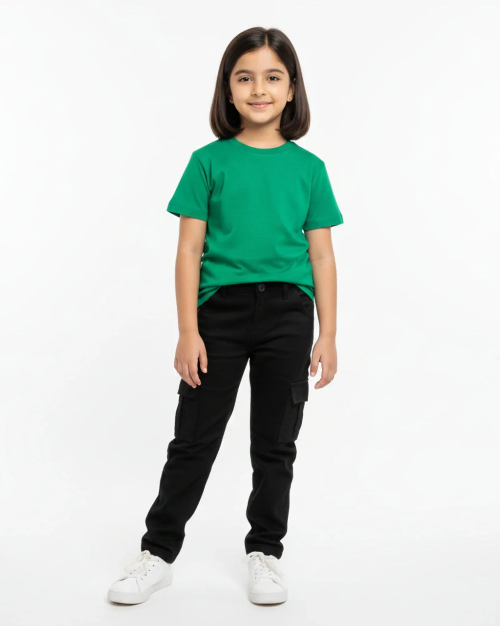 Crew Neck T-Shirt | 5-13 Yrs | For Both Girls & Boys | Flag Green - Avaiya Store