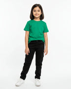 Crew Neck T-Shirt | 5-13 Yrs | For Both Girls & Boys | Flag Green - Avaiya Store