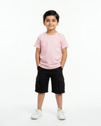 Crew Neck T-Shirt | 5-13 Yrs | For Both Girls & Boys | Light Baby Pink - Avaiya Store