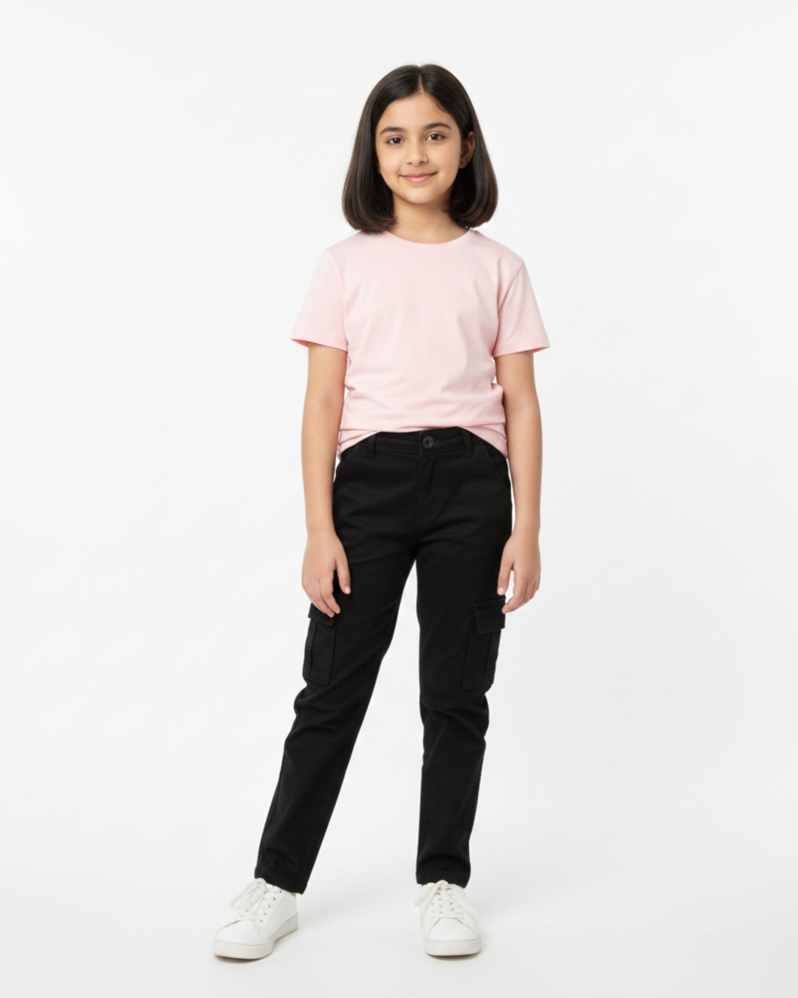 Crew Neck T-Shirt | 5-13 Yrs | For Both Girls & Boys | Light Baby Pink