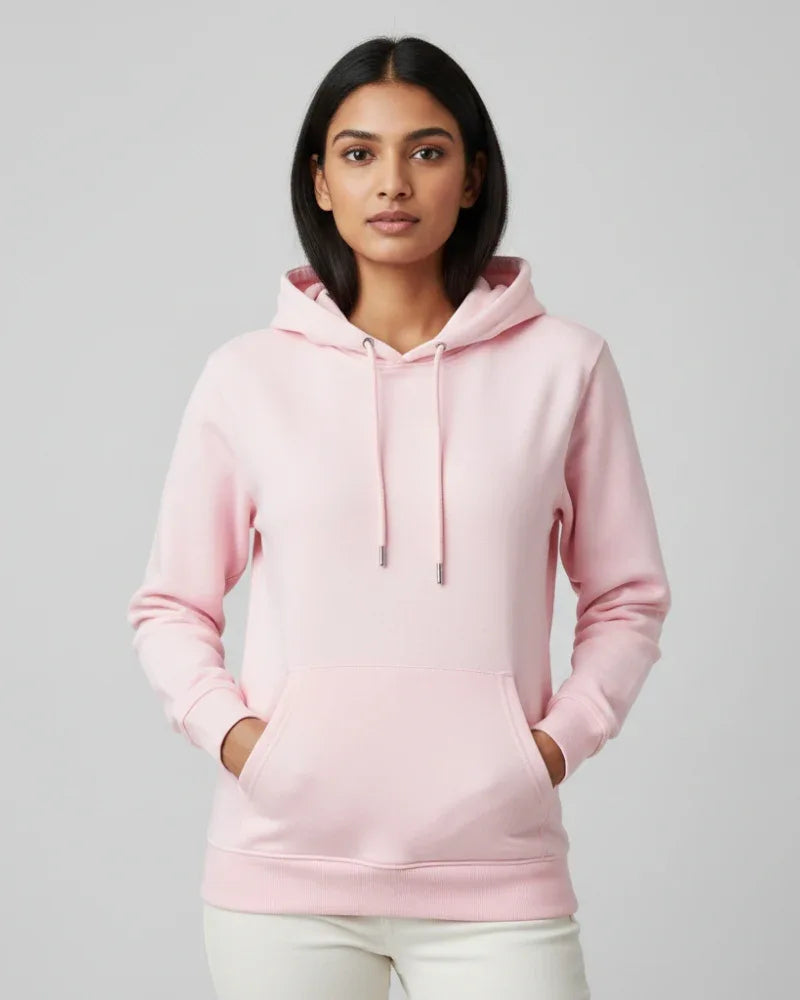Plain Light Baby Pink Classic Hoodie | For Man And Woman - Avaiya Store
