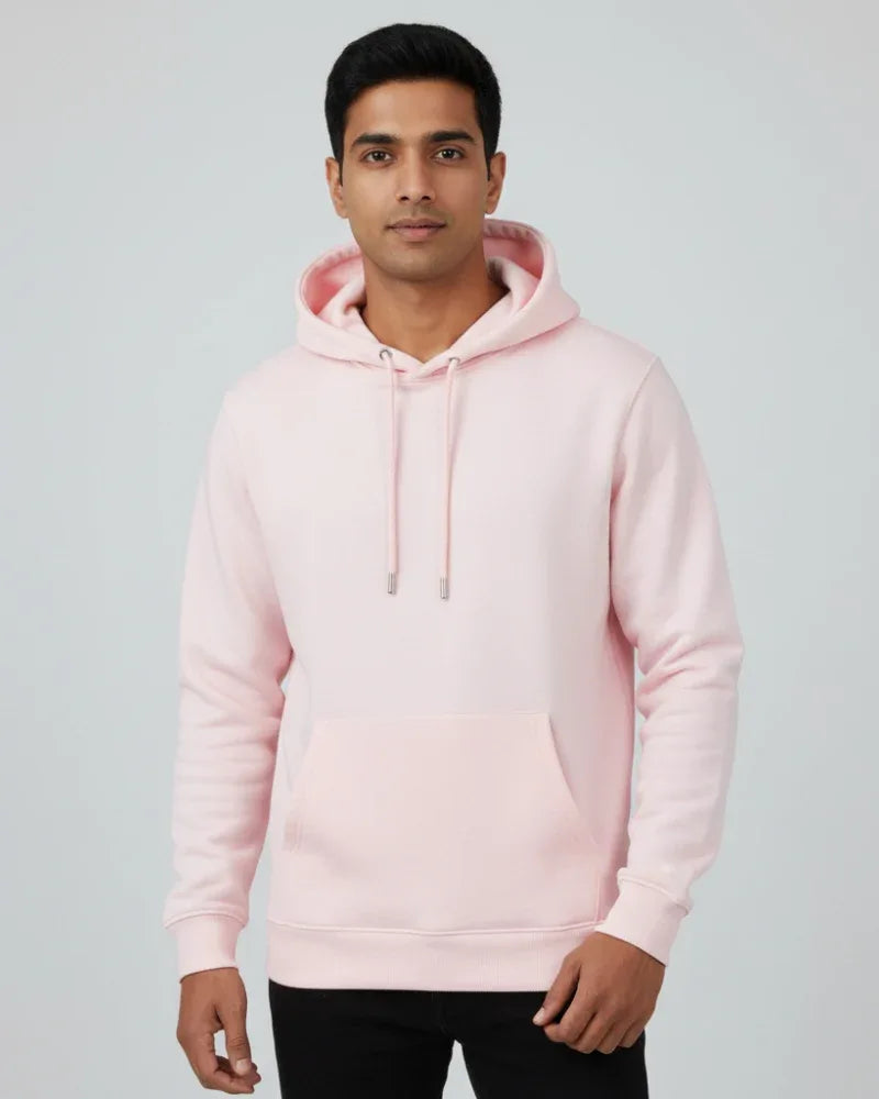 Plain Light Baby Pink Classic Hoodie | For Man And Woman - Avaiya Store