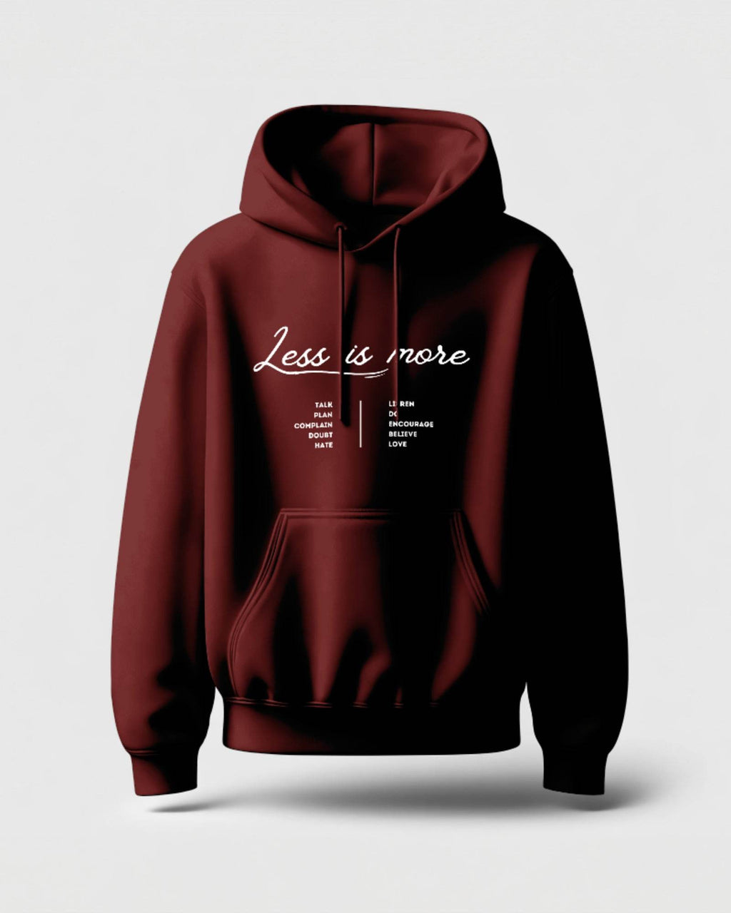 Less is More Classic Comfort Hoodie | W | Unisex - Avaiya Clothings