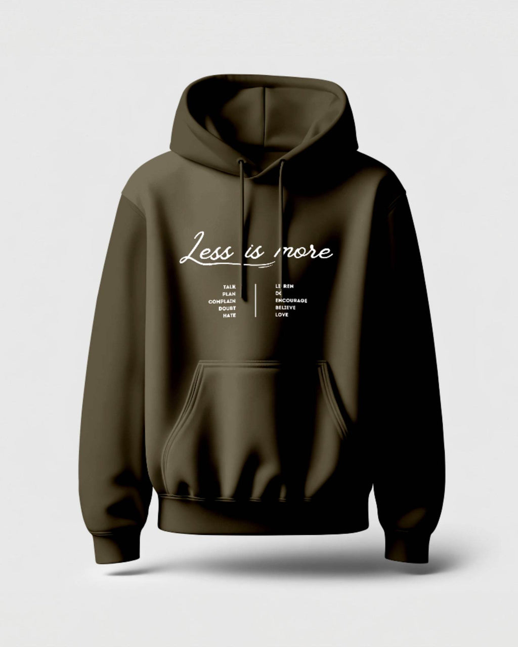 Less is More Classic Comfort Hoodie | W | Unisex - Avaiya Clothings