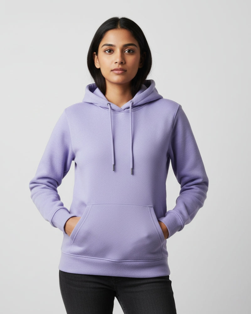Plain Lavender Classic  Hoodie | For Man And Woman
