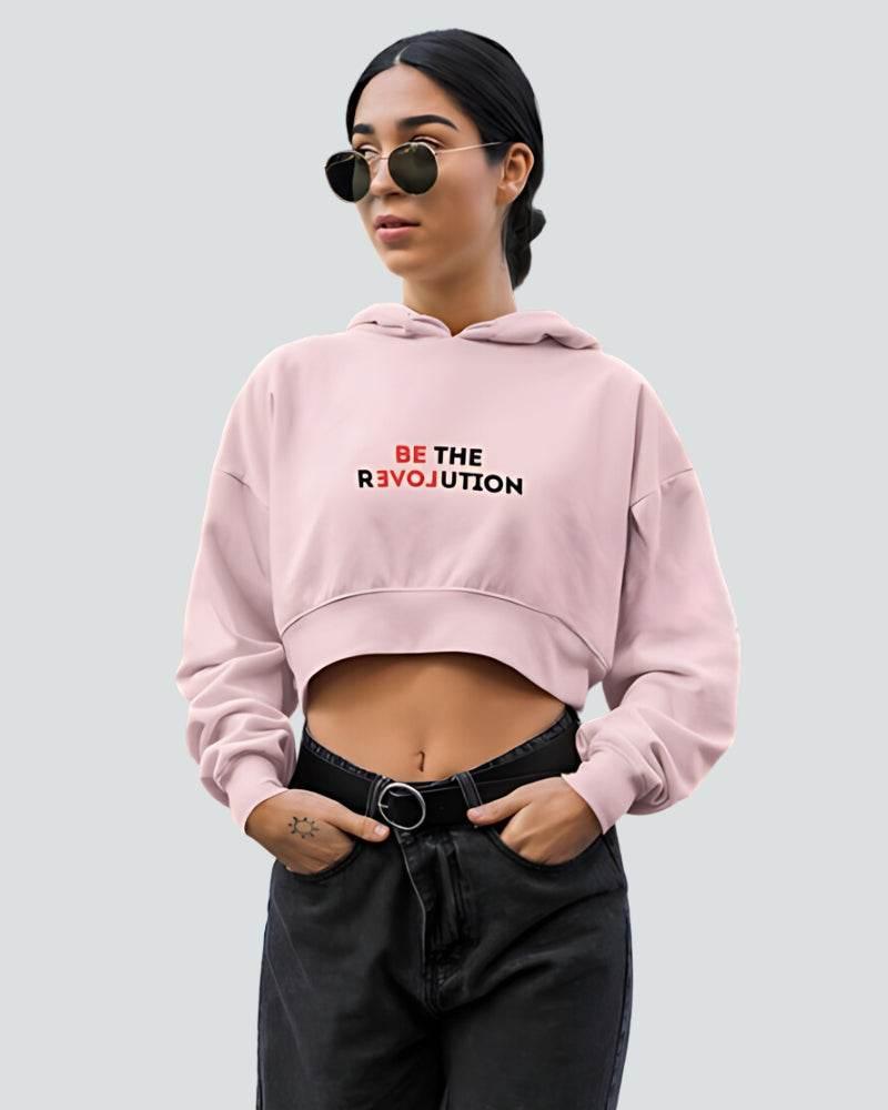 Be The Revolution | Women’s Crop Hoodie - Avaiya Store