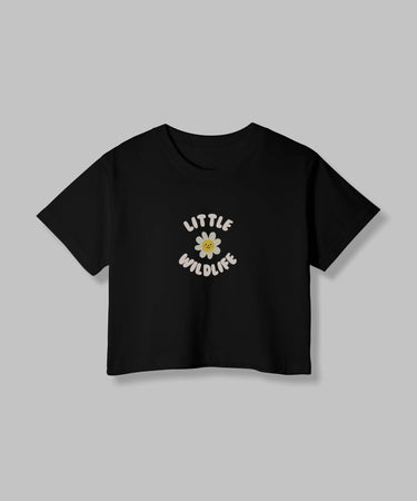 Little Wildlife | Women Crop Top | Black - Avaiya Store