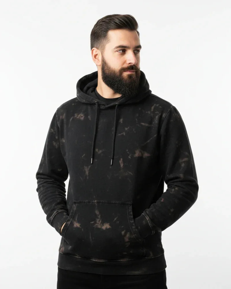 Plain Black Acid Washed Hoodie | For Man And Woman - Avaiya Store