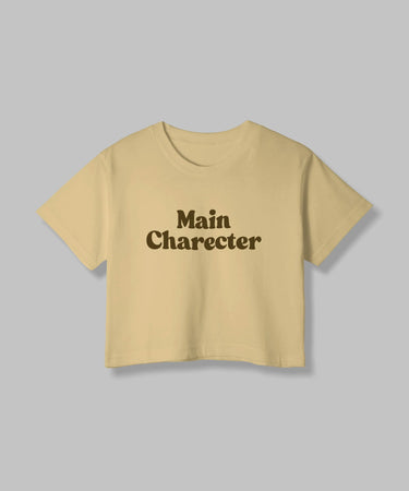 Main Charecter | Women Crop Top | Beige - Avaiya Store