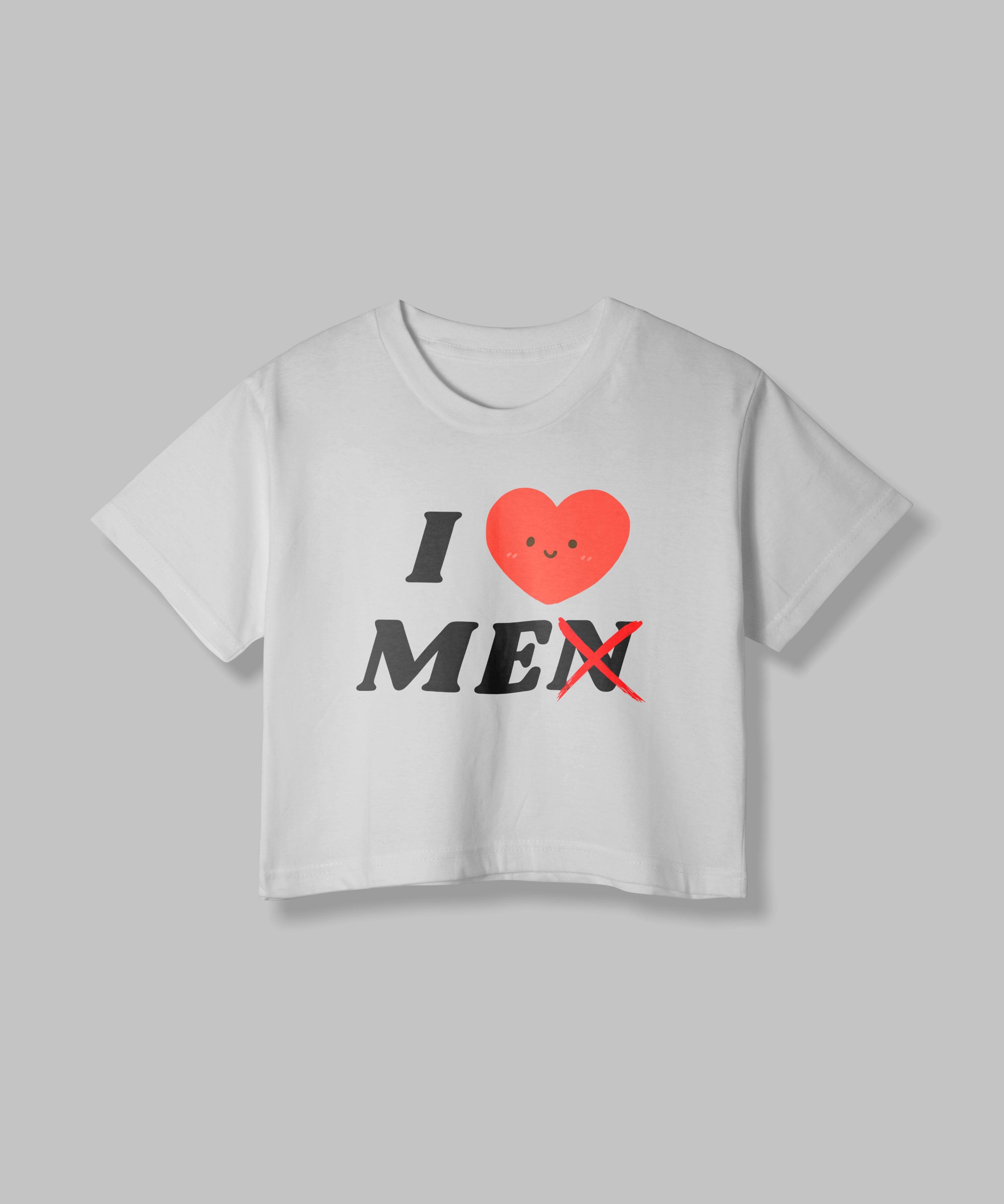 I Love Me | Women Crop Top | White - Avaiya Clothings
