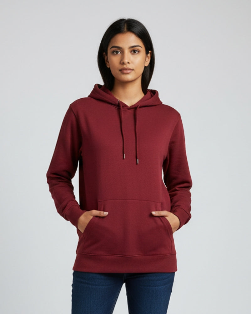 Plain Maroon Classic  Hoodie | For Man And Woman