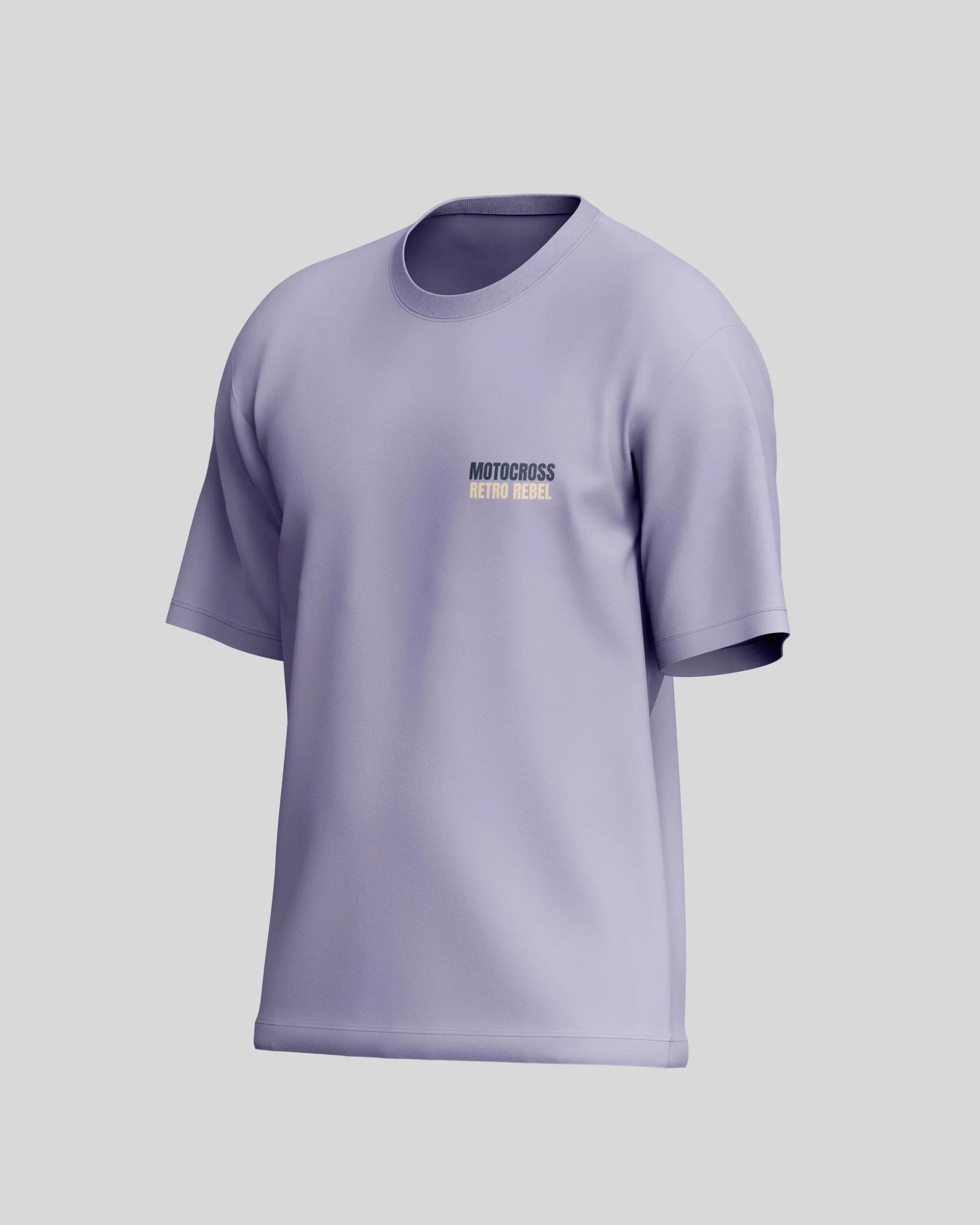 Motocross Retro Rebel Oversized T-Shirt | Lavender | Premium Quality by AvaiYa | Unisex - Avaiya Store