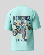 Motorcross Oversized T-Shirt | Mint | Premium Quality by AvaiYa | Unisex - Avaiya Store
